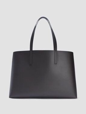 Everlane The Day Market Leather Tote in Black